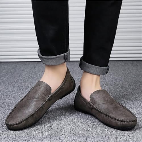Mens Leather Loafers Slip On for Business Casual Office Work Wedding Comfortable Lightweight Dress Shoes4