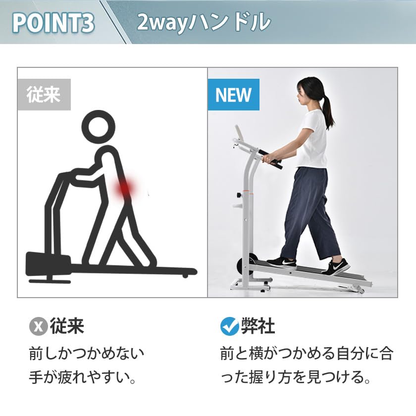 Amazon | 非電動 ウォーキングマシン 静音＆折りたたみ式 自走式ルーム