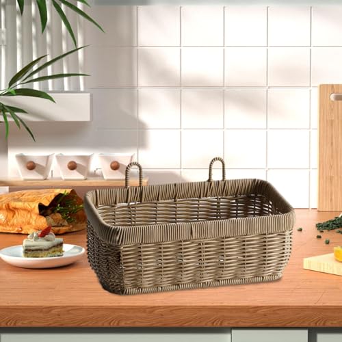 Conjunto de almacenamiento para pared con cestas rectangulares grises 7