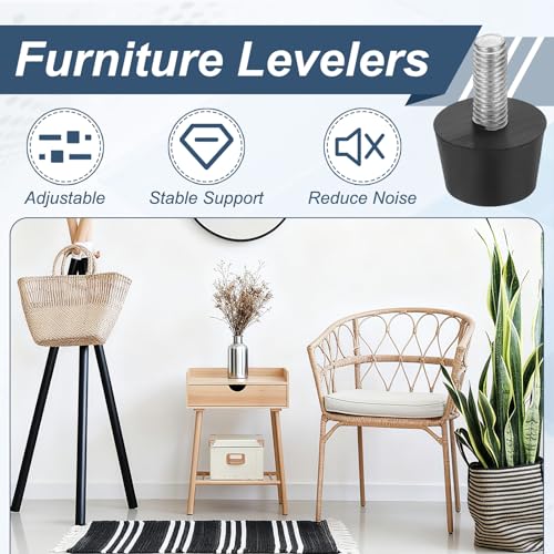 Tornillos de nivelación de muebles M8 ajustables con base protectora para el suelo 5