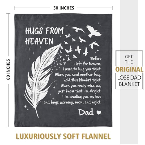 SteadStyle Memorial Gifts for Loss of Dad, Soft Flannel Memorial Blanket, Sympathy Gifts for Loss of Father, Bereavement Gift Idea, Grief Condolences Sorry for Your Loss for Dad - 50 x 60 inches by SteadStyle - Used condition - Image 7