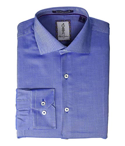 Robert Graham Roscoe Long Sleeve Dress Shirt Blue 16.5 (LG)
