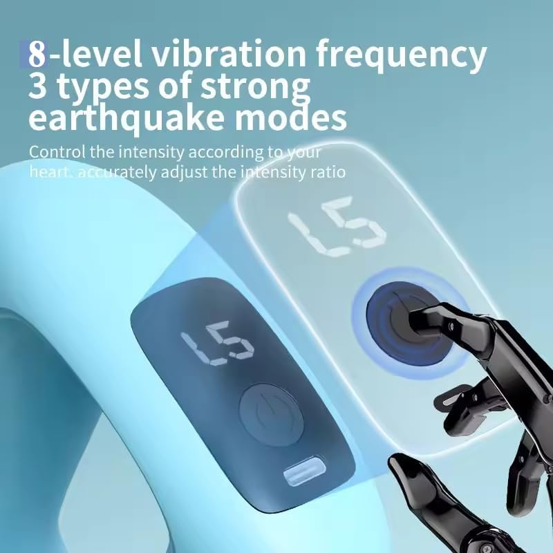 Image of 1Pack, Wearable Percussion Massage Ring - Electric Deep Tissue Massager with 8 Intensity Levels & 3 Modes, Hands-Free Muscle Recovery & Soreness Relief with Strap for Full Body.