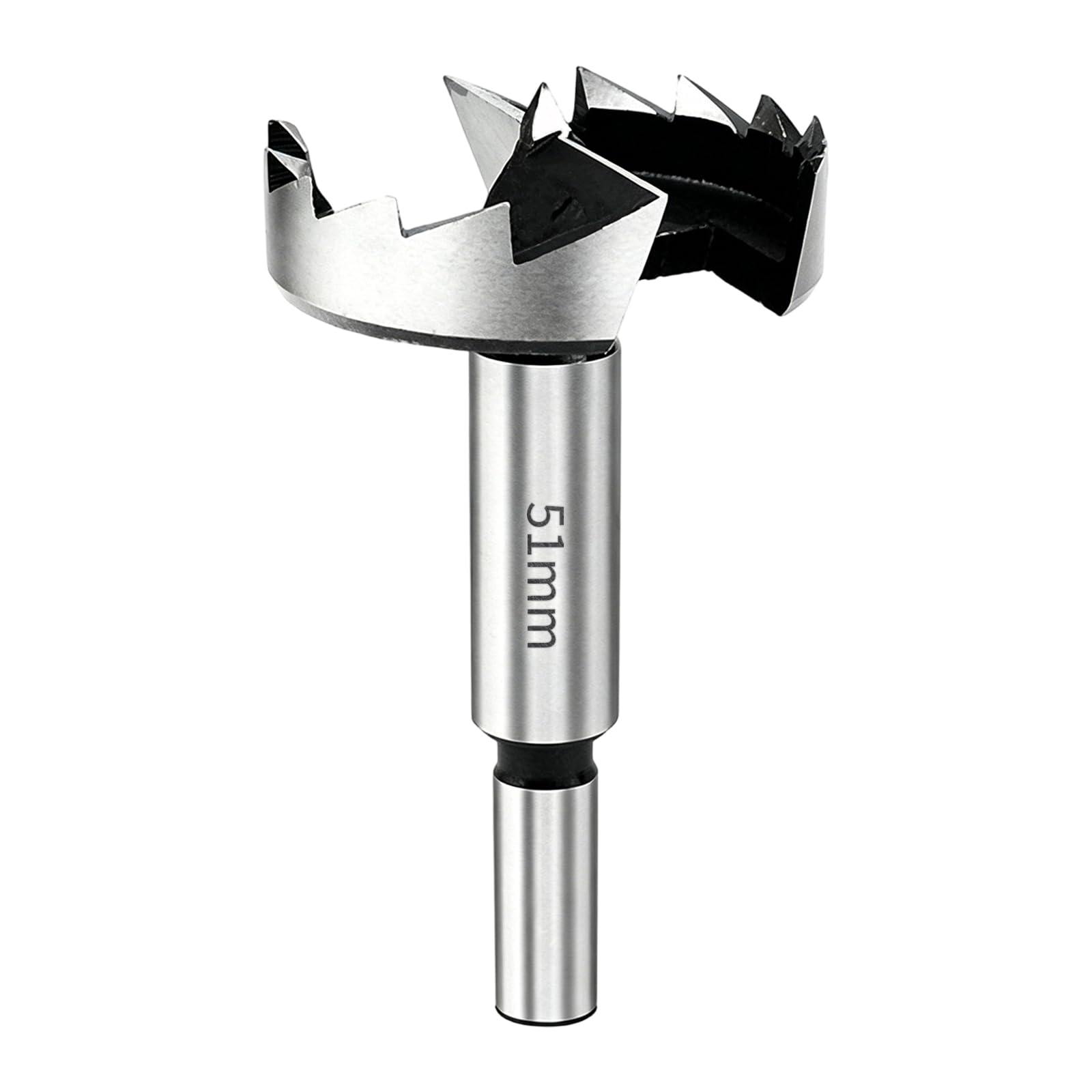 51 mm(2 inch) Forstner Drill Bit, Multispur Bits 45 Carbon Steel Wood Hole Saw Auger Opener Fast Cutting Drill Accessories for Woodworking Hardwood Plywood Plastic
