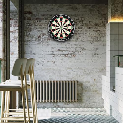Dartboard Professional Bristle with 12 Steel Tip Darts (Contains 12 Darts, Standard)