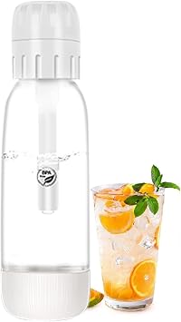 Carbonated Water Maker - Sparkling Water Machine for Home | Food Grade Pet with Foam Resistant Soda Bottle Device for Cocktail, Bar, Kitchen or Dorm Use