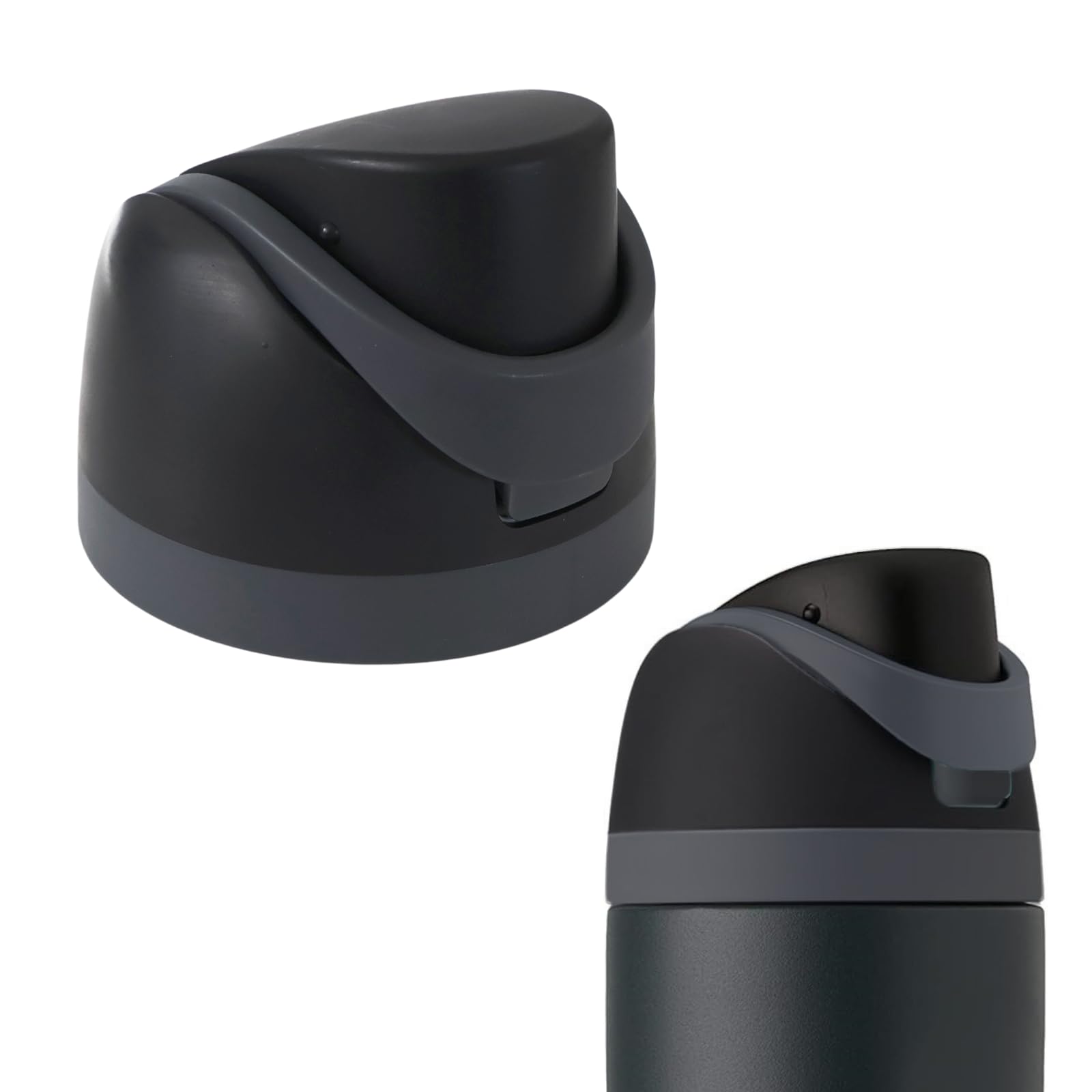 Replacement Lid for Owala Freesip, One Button Water Bottle Top Replacement Cap Compatible with Owala Cup 16oz 24oz 32oz 40oz, No Leakage Replacement Accessory for Owala Freesip (Black)