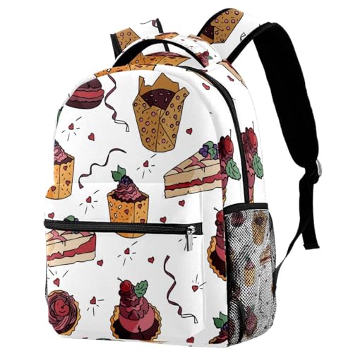 Sac de voyage décontracté pour les sorties des ados motif cupcakes coloré