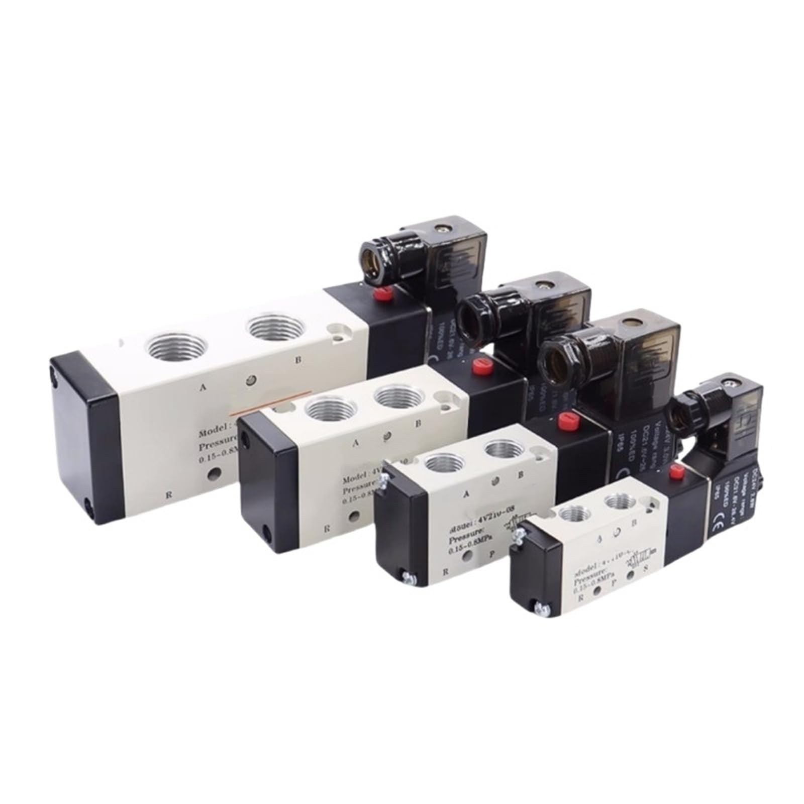 Válvula solenoide de aire 1/4 de cinco vías 4V110-06 para sistemas neumáticos