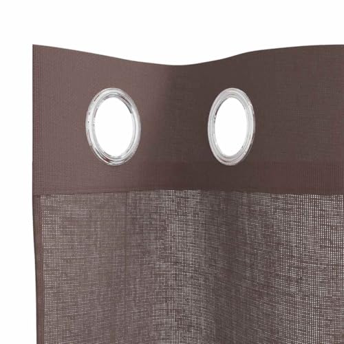 Voilages à œillets marron pour créer une ambiance chaleureuse