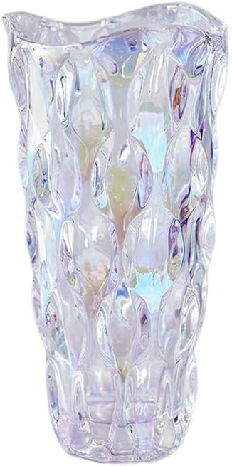 Heavy Glass Flower Vase Thickened 3.5lb 9.5inch Sparkle vase Bohemian Style, for Centerpieces,Wedding,Perfect Home Decor (Sparkle) - Image 2
