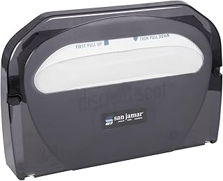 San Jamar TS510TBK Toilet Seat Cover Dispenser, Black Pearl