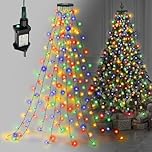 NETTA Christmas Tree Lights 2m x 10 Strands 200 LEDs Fairy Lights for 5ft-7ft Christmas Tree, Decoration String Light for Indoor and Outdoor use - Multi Colour