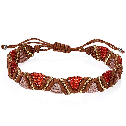 Image of KELITCH Bohemian Braided Friendship Bracelets Miyuki Beads Strand Bracelets Colorful Rope Wrap Bracelets