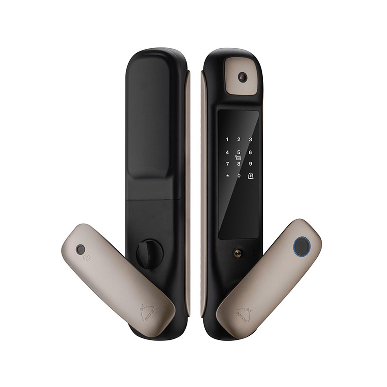 DIGNIFE Smart Door Lock, Indoor Smart Electronic Door Lock with Visual Cat Eye Fingerprint and Password