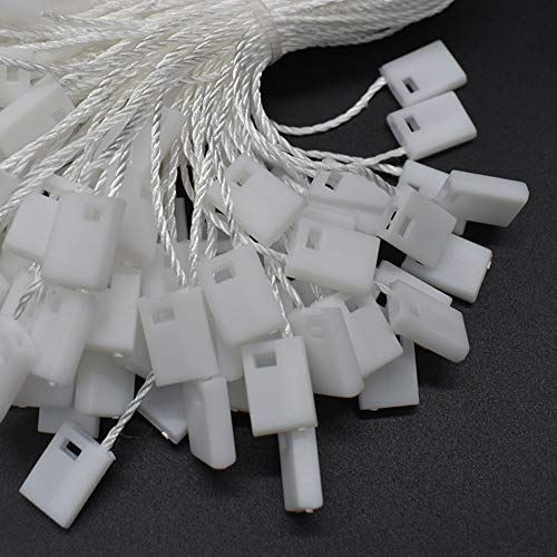 7 Inch Hang String Tag Fasteners Nylon Snap Lock Pin Loop Fastener Hook Ties 1000Pcs (White) #TOP2