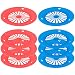 COSMOS Pack of 8 Reusable Plastic Plate Holders for 9" Paper Plates, (4 Colors)