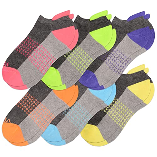 Image of VRD Womens Ankle Socks, Bamboo Rayon 6-Pairs Athletic Running Low Cut Socks With Tab