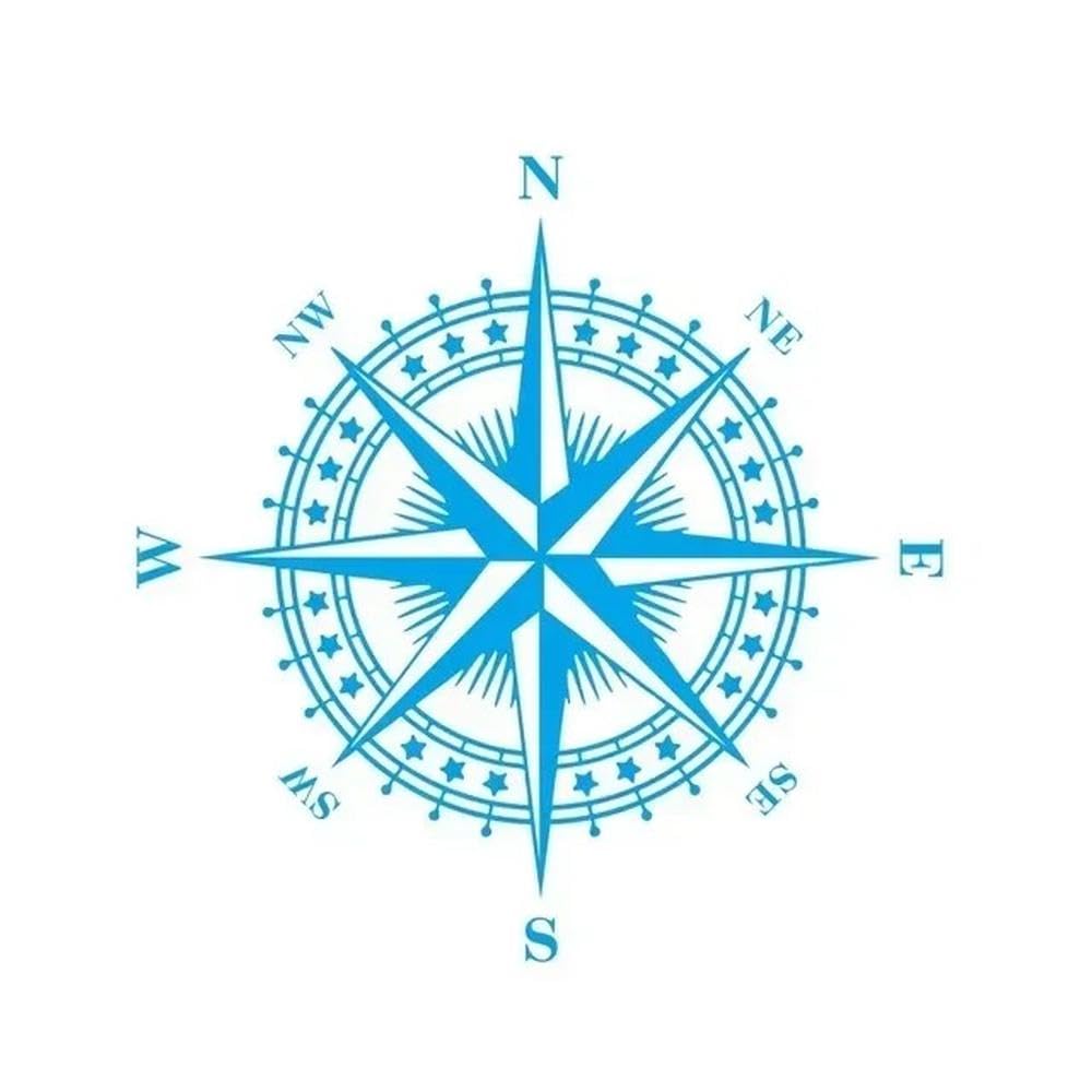 Auto Accessory Mountain Adventurers Car Sticker Compass Graphics Truck Decoration(Blue)