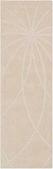 ZARA CARPETS; 'can change the floor ZARACARPETS Solid Plain Hand Made Rugs Runner Size 2 Feet by 6 Feet (2x6 feet) Cream Web