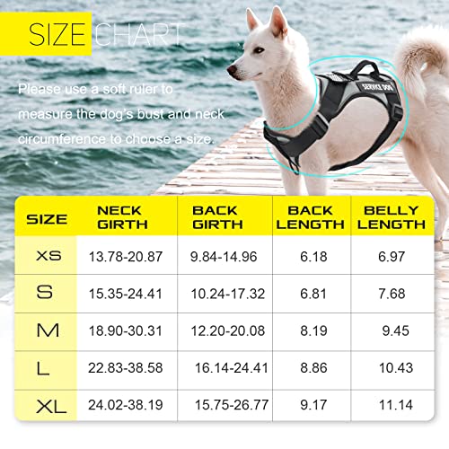 Demigreat Service Dog Harness, Reflective Dog Vest Harness With 5 Pcs Patches, Adjustable Soft Oxford Pet Harness, Inner Layer Mesh, Easy To Control For Small Medium Large Dogs #TOP1