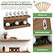 Menkxi Rustic Wood Golf Ball Holder 12.5 x 3 Inch Wall Mounted Vintage Display Stand Floating Shelf with Golf Tees for Christmas Storage Party Decor Supplies (Light Brown)