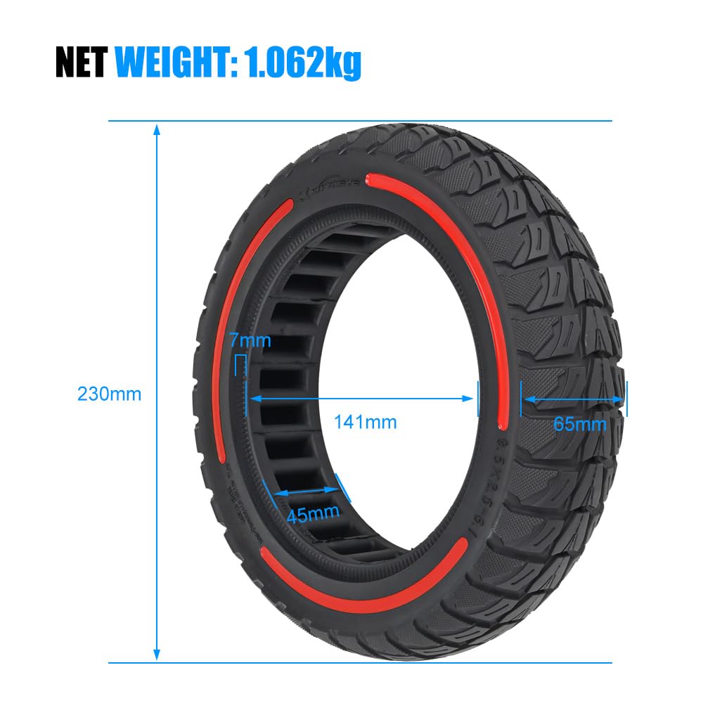 9,5x2,5-6,1 Pneumatici in gomma piena 9,5 pollici, solidi, per NIU KQi3 Sport/Pro/Max monopattino elettrico, anteriore o posteriore, pneumatici di ricambio, pneumatici in gomma piena, a nido