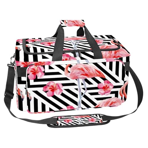 Sac de voyage 30 L rose fleuri fini le désordre avec l'organiseur