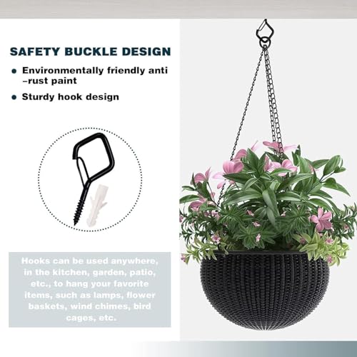 Crochet de plafond avec boucle de sécurité pour éviter la chute des suspensions