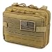 WYNEX Tactical Molle Admin Pouch of Laser Cut Design, Utility Pouches Molle Attachment Military Medical EMT Organizer with Map Pocket EDC EMT Pack IFAK Tool Holder Universal U.S.A Patch Included