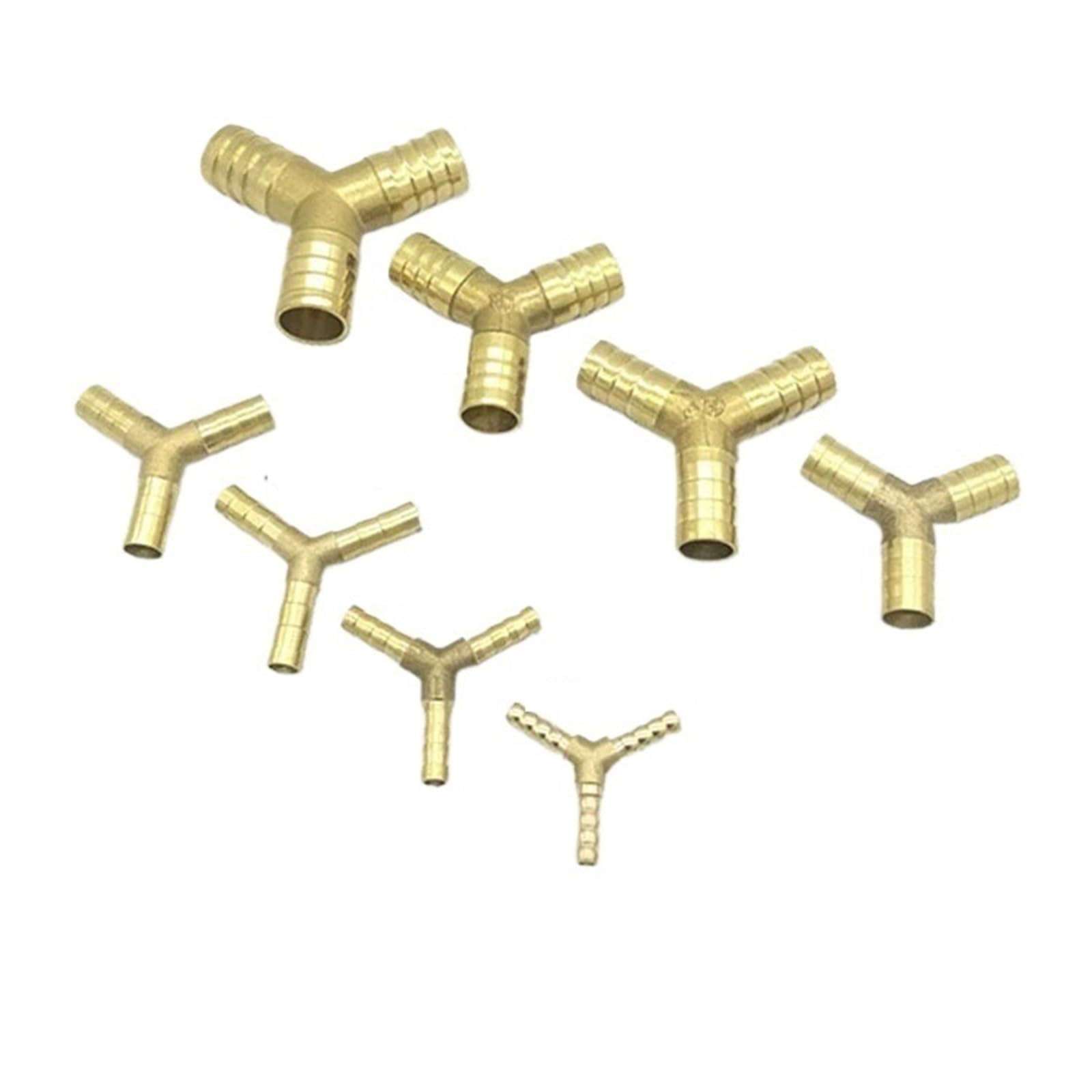 Tazyyzuu One Color Brass Splicer Pipe Fitting T X Y U Type Hose Barb 4Mm 6Mm 8Mm 10Mm 12Mm Copper Barbed Connector Joint Coupler(3Way -Y 16Mm Barb)