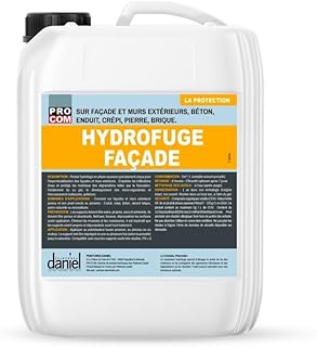 Hydrofuge façade incolore, imperméabilisant mur extérieur, pierre, enduit, crépi, ciment, béton, Defender - PROCOM 5 litres