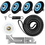 Latest For Sam-Sung Dryer Roller Repair Replacement Kit Compatible with Samsung Dryer Parts Includes DC97-16782A Dryer Roller, DC93-00634A Idler Pulley, 6602-001655 Belt By WFRWFR 7,8,9 Fit Model