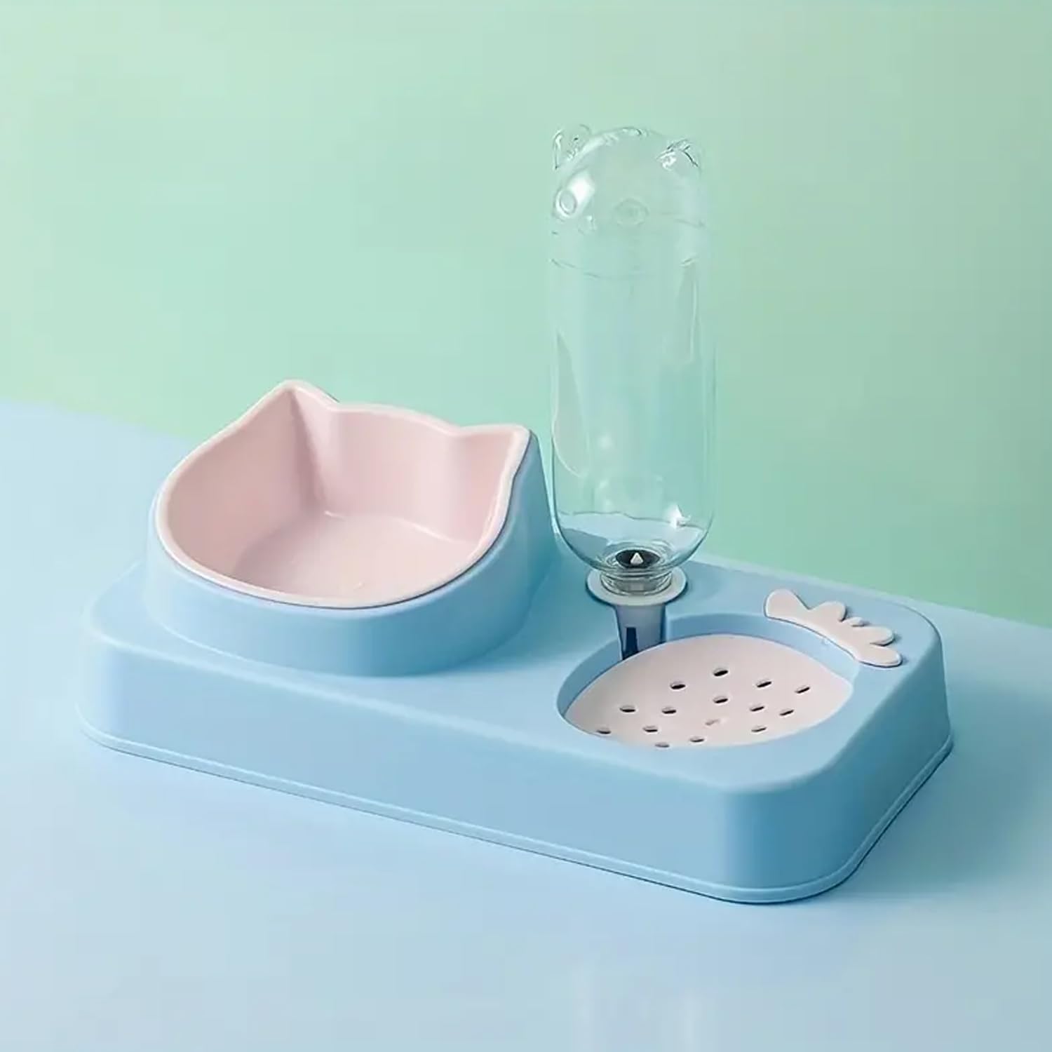 Kuber Industries Polypropylene 2-In-1 Cat & Dog Bowl Set With Replaceable Water Bottle|Non-Toxic|Suitable For Small & Medium Pets|Pt303C|Blue, 19 cm, 15.5 cm, 31.5 cm (B0CJ5FCM2V) Amazon Price History, Amazon Price Tracker