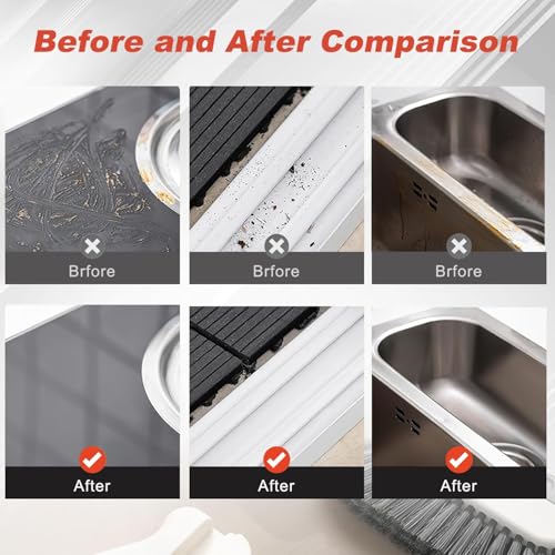 Image of 2 in 1 Groove Cleaning Brush Window Track Cleaning Tools - Crevice Cleaning Brush with Hard Bristle and Hidden Scraper for Sliding Door Track Window Seal - 2024 Multi Functional Cleaner