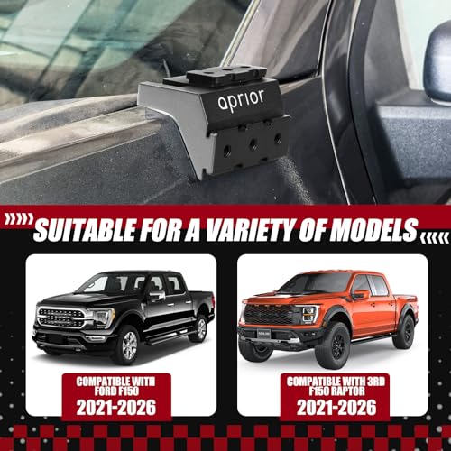 Image of New Quick Release Dual A-Pillar Light Mounts for Ford F150 2021-2026 & 3rd F150 Raptor 2021-2026 Non-Destructive Installation, Modular Brackets for Offroad LED Pod Lights & Ditch Lights(No Drilling)