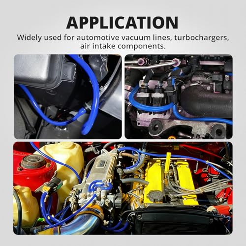Image of EVIL ENERGY 5 /32 1 /4 5 /16 3 /8 Silicone Vacuum Tubing Hose Line Kit 5FT 4PCS 130PSI Max Pressure Blue (4mm 6mm 8mm 10mm)