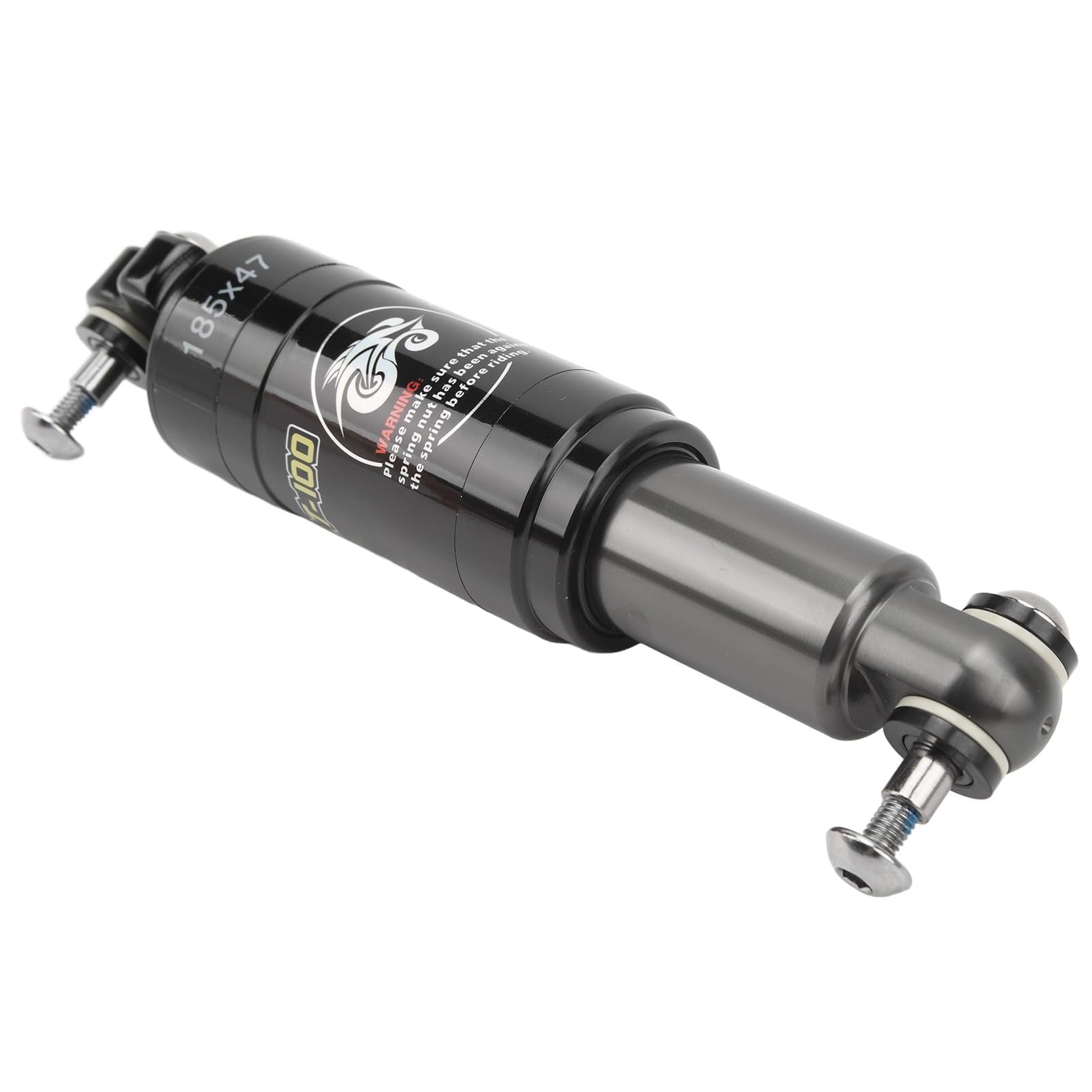Amortiguador trasero Equlup, 185 mm/7,3 pulgadas, 1000 Lbs, Aluminio, para MTB y eléctrica