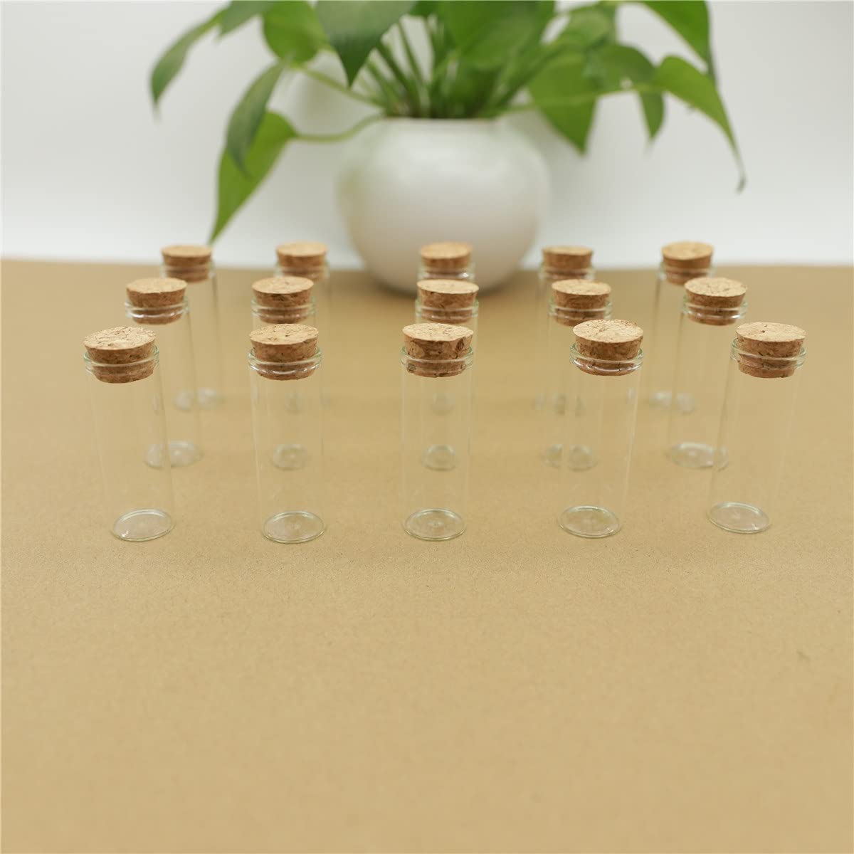 Plastikowe probówki 50 szt./partia szklana butelka 22 * 60 mm 12 ml probówka korek korek mini butelki na przyprawy pojemnik małe słoiki DIY fiolki małe butelki szklane plastikowe probówki z pokrywkami