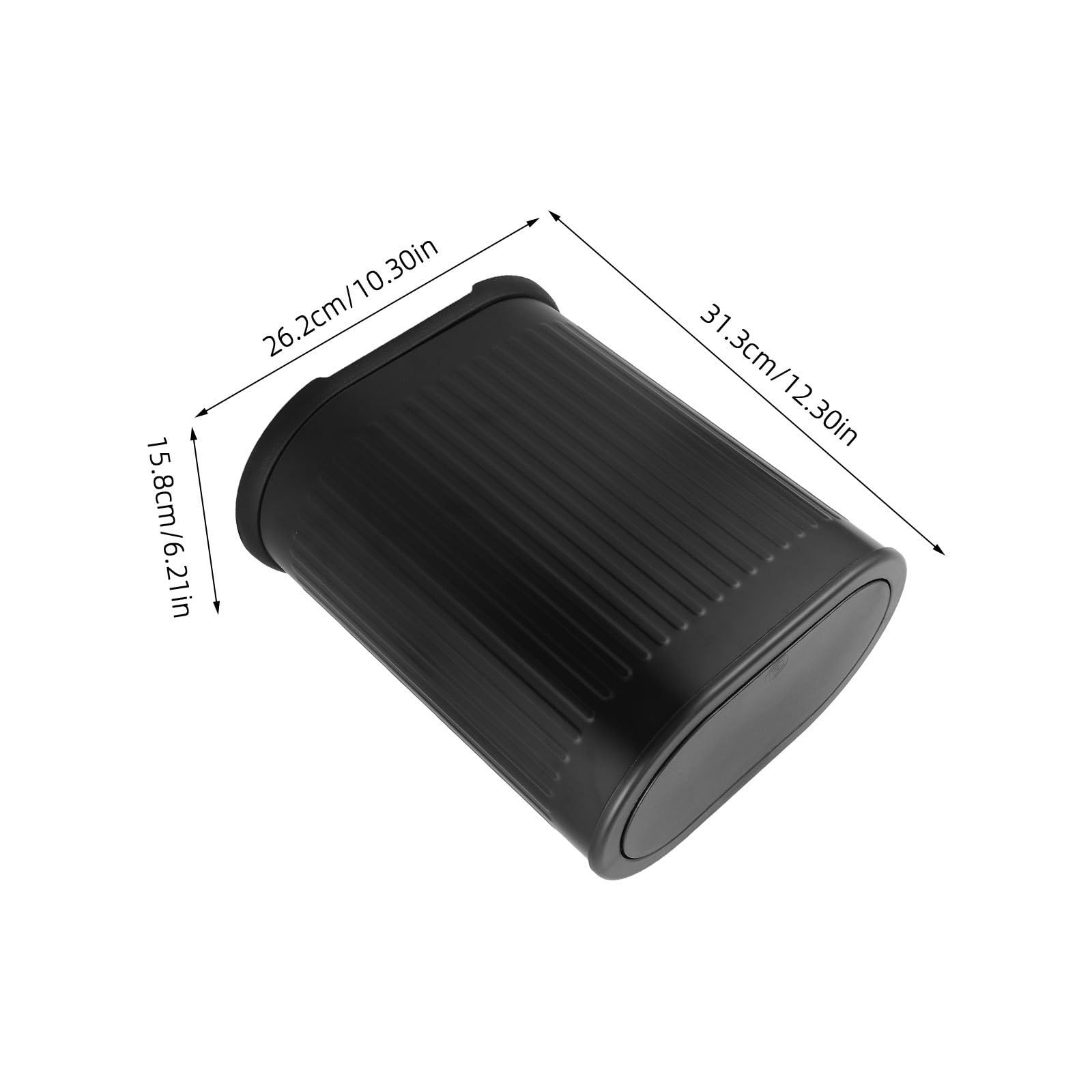 DOITOOL Bote de Basura Estrecho de Plástico con Tapa a Presión, 6 L, Negro, Cubo de Basura del Inodoro, para Baño y Uso Doméstico Diario