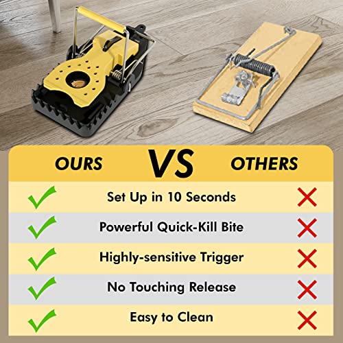 Ssx Mouse Trap Rat Traps Indoor - Small Reusable Powerful Mouse Traps With Bait Cup & Powerful Bites - Effectively Lures Catches Mice Chipmunks Squirrels - Mice Traps For House Indoor Outdoor(12-Pack) #TOP3