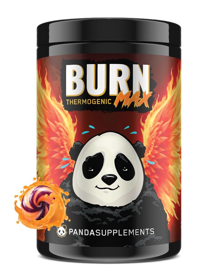 Image of Underground Bio Labs: Panda Burn MAX Enhance Your Strength, Energy, Focus with Dual Source Caffieine (350mg), Alpha GPC, and MitoBurn (Peach Berry Lollipop)(25 Servings)