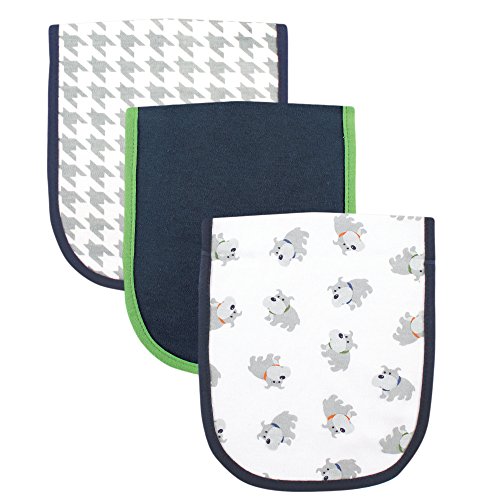 Luvable Friends Unisex Baby Cotton Burp Cloths With Fiber Filling, Dog, One Size #TOP3