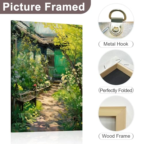 Impression d'art mural premium cadre interne œuvre d'art fleurs 65x90cm