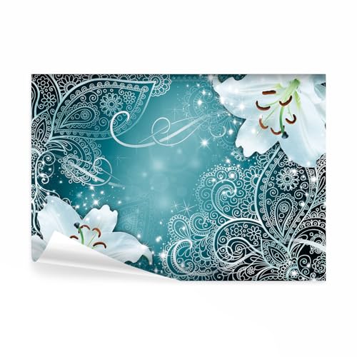 decomonkey Fototapete Lilien 350x256 cm Design Tapete Fototapeten Tapeten Wandtapete moderne Wand Schlafzimmer Wohnzimmer Blumen Abstrakt Ornament decomonkey Fototapete Lilien 350x256 cm Design Tapete Fototapeten Tapeten Wandtapete moderne Wand Schlafzimmer Wohnzimmer Blumen Abstrakt Ornament