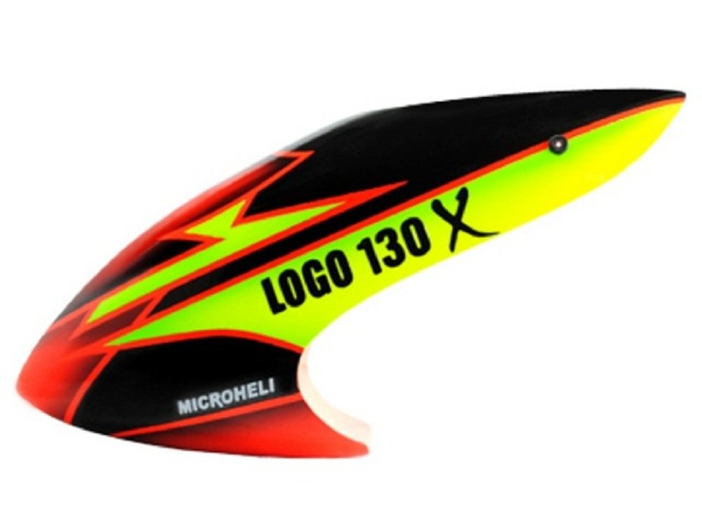 MICROHELI Airbrush Fiberglass Red Assassin Canopy - Blade 130X