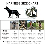 Hundegeschirr für Große Hunde, Anti Zug Geschirr No Pull Reflektierend Atmungsaktiv Geschirr Hunde Leichtes Brustgeschirr Große Mittlere Hunde Sicherheitsgeschirr Weich Tarngrün M