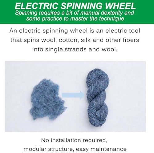 Blue Spinning Wheel Yarn - Premium Quality, Soft & Durable, Perfect for Knitting, Crocheting, and Weaving, Ideal for Crafting Enthusiasts and DIY Projects