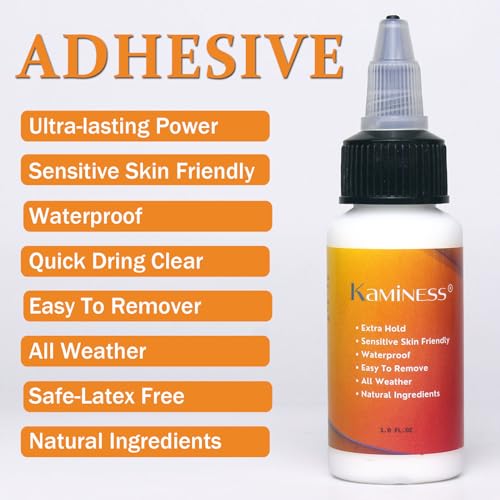 Lace Glue for Wigs Waterproof Super Hold, Transparent Wig Glue for Lace Front Wigs, Lace Wig Adhesive, Invisible Wig Bonding Glue Latex Free, Perspiration Resistant (1.3OZ) - Image 4