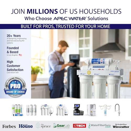 APEC Tankless Reverse Osmosis System, NSF 372 & 58 Certified 3 Stage Water Filtration Bottled Water Quality, High 1K GPD Faucet Flow, Efficient 2:1 Pure to Drain, Space Saving Design - Image 3